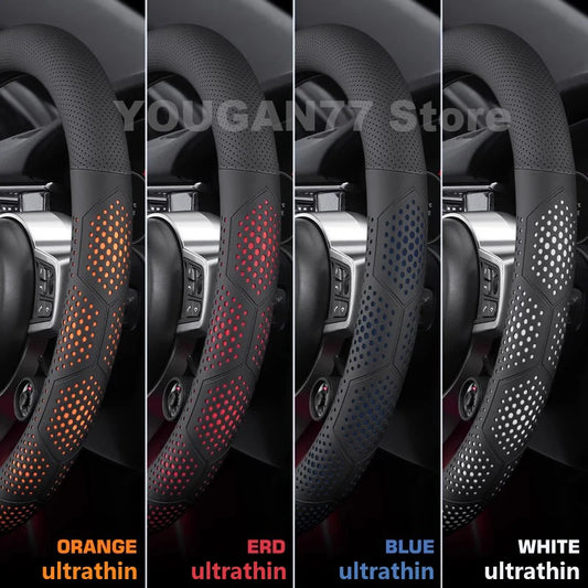 Leather Car Steering Wheel Cover For Seat Ibiza 2013-2024 2025 Non-slip Covers For Covers Auto interior Seat leon Accessories by PDG ibma