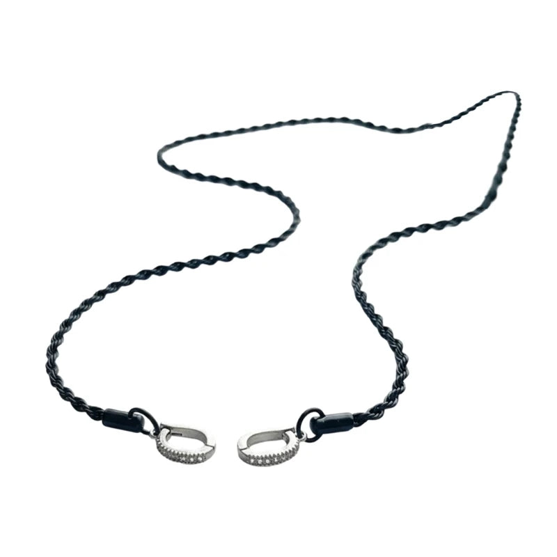 Elegant Stainless Steel Earphone Lanyard Anti Slip Clip Secure Cord for Huawei FreeClip Sports Commuting Daily Use
