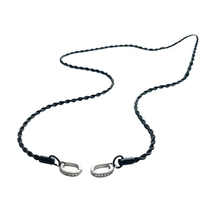 Elegant Stainless Steel Earphone Lanyard Anti Slip Clip Secure Cord for Huawei FreeClip Sports Commuting Daily Use