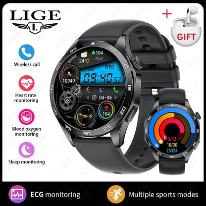 2025 New Blood Pressure Smart Watch Men ECG Monitoring Heart Rate Monitor Women Smartwatch BT Call Fitness Tracker Sport Watches