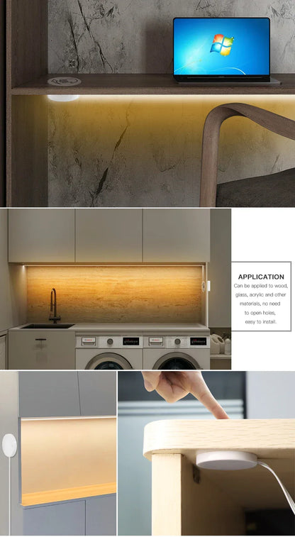 DC5V USB Touch Sensor Dimmable and Hand Sweep Switch COB Light LED Strip Neon Silica Gel Tape Waterproof Backlight DIY Home