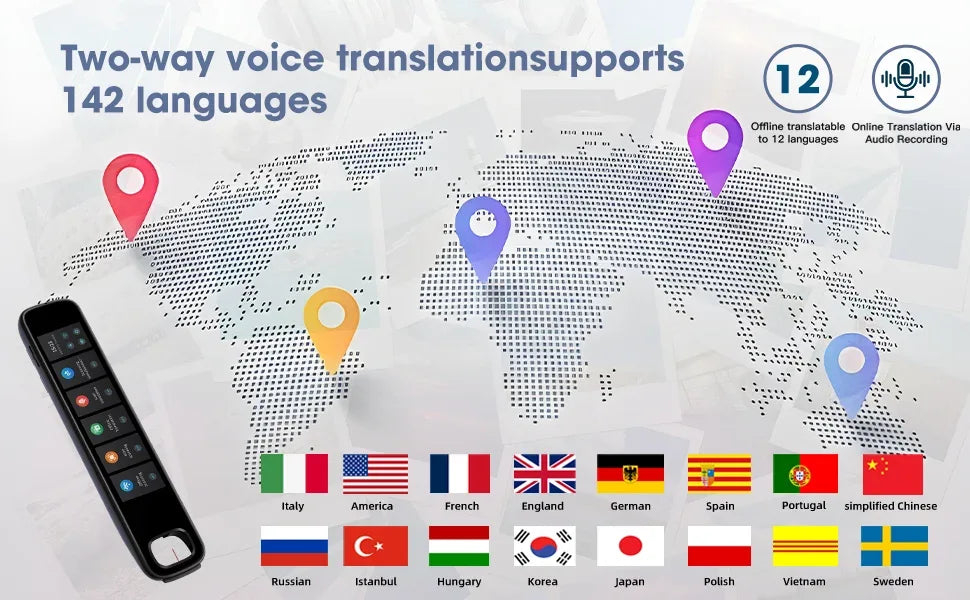X10 Point Reading Translation Pen 3.76 Inches 142 Language Electronic Voice Scanning Pen Mutual Translation Dictionary Pen