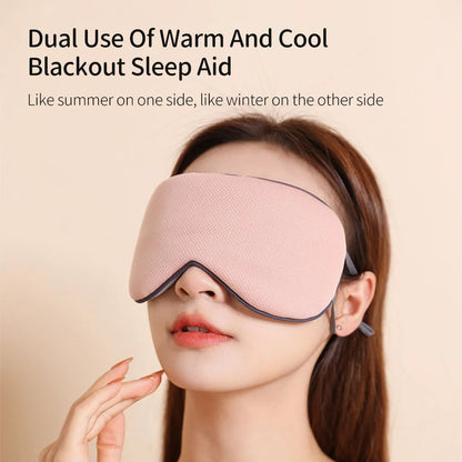 Jordan&Judy Sleeping Eyes Mask Warm and Cool Double-sided Available with Adjustable Strap Blocks Light Reduces Puffy Eyes Gifts