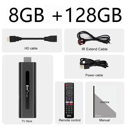 Android TV Stick Set Top Box 8K Dual WiFi 6 Quad Core BT5.0 HDR+10 Google Assistant for Netflix YouTube iptv H313 Media Player