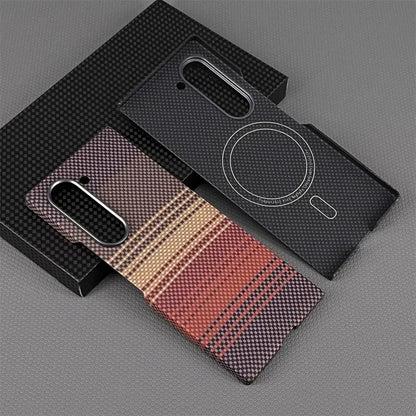 For Magsafe Magnetic Case For Samsung Galaxy Z Fold 6 Fold 7 5G Aramid Carbon Fiber Ultra-Thin Cover for Galaxy Z Fold 5 4 Case