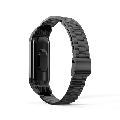 Metal Strap For Mi Band 6 5 4 3 Luxury Stainless Steel Bracelet Watchband For Xiaomi Miband Pink Gold Sliver Wristband With Tool