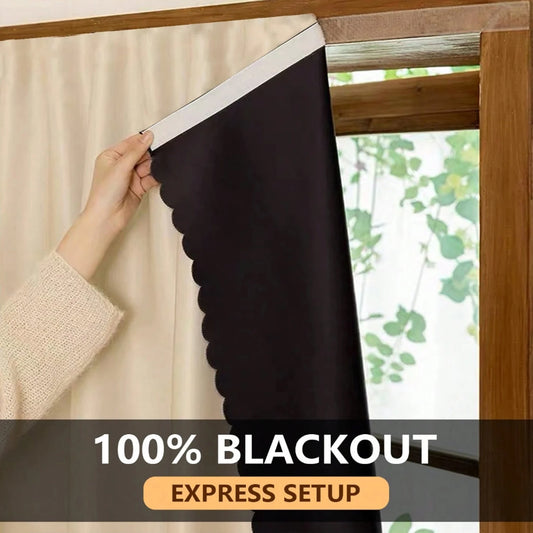 1pc Modern Elegant 100%Blackout Curtain, Fashion Home Decor for Living Room Bedroom, Effective UV Blocker Drapes, Korean Style by PDG ibma