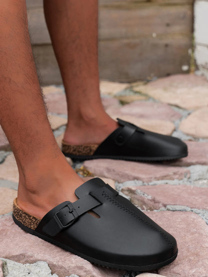 Men's Toe-Toe Slippers Waterproof Non-Slip Thick-Soled Wear-Resistant Home Outdoor Slip-On Casual Sandals