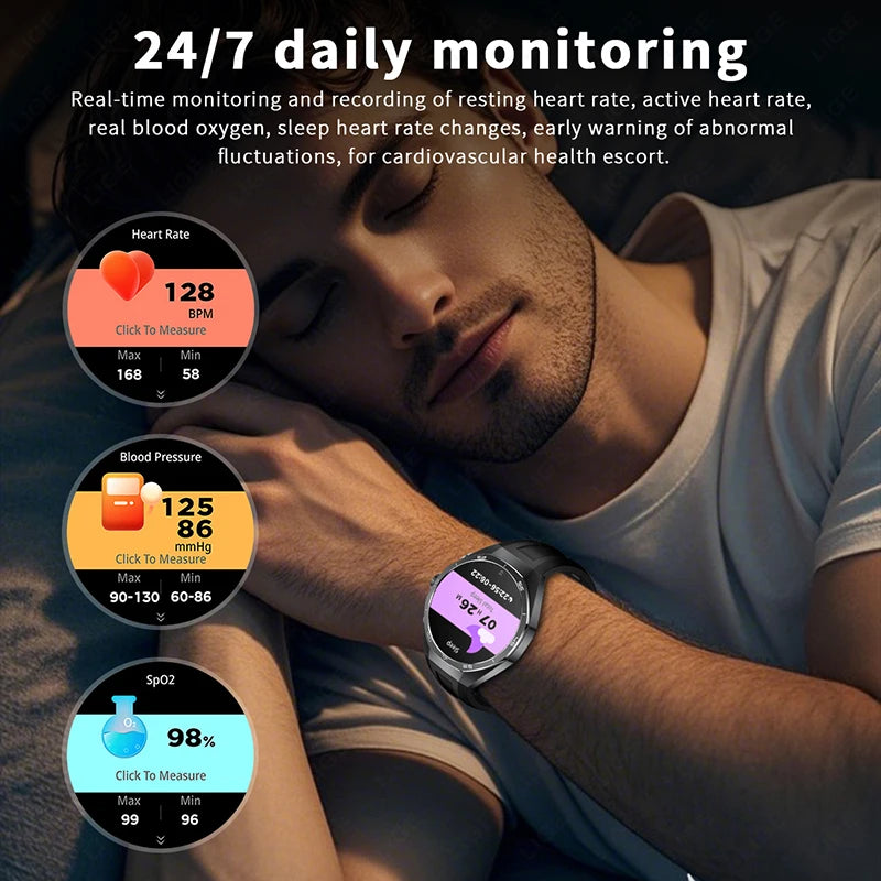 LIGE 2 In 1 Smart Watch With Earbuds NFC Smartwatch TWS Bluetooth Earphone Heart Rate Blood Pressure Monitor Sport Fitness Watch