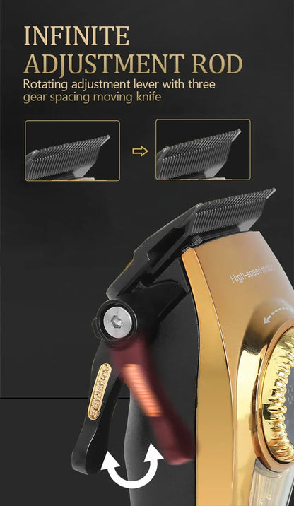 Kemei 1691  Professional Barber Cutting Machines  Rotation Speed Adjustment LED Display Men's Hair Clipper Trimmer