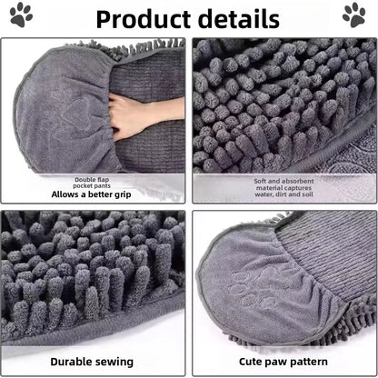 1Pcs Super Absorbent Pet Bath Towel Quick-drying Cat Towels Convenient Soft Bath Robe Dry Pet Cleaning Washcloth Dog Accessories