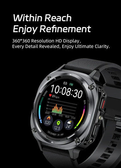 BWSMRIG New Men Smart Watch IP68 Waterproof Bluetooth call  Heart Rate Sleep Monitoring Sport Fitness Smartwatch for Android IOS