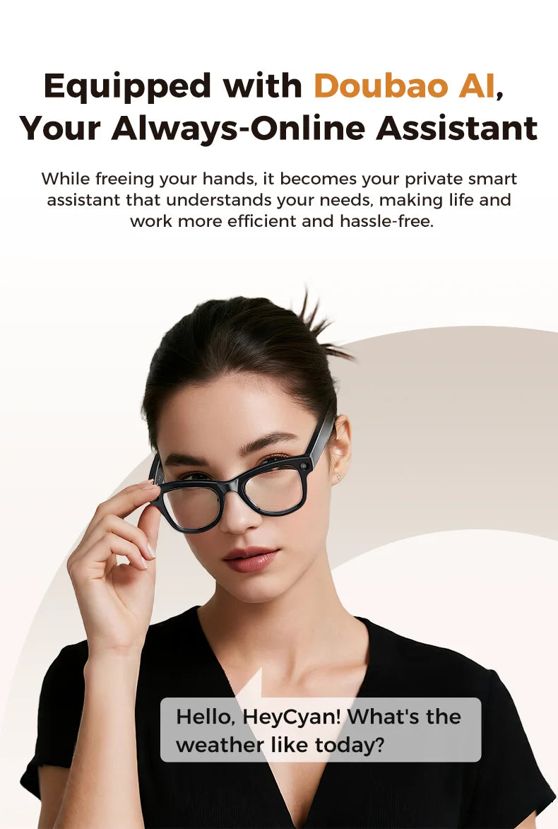 Lunettes connectées 2026 pour femmes, batterie externe 3600 mAh, caméra 800 W, traduction de plus de 120 langues, enregistrement vidéo, lecteur de musique, lunettes pour hommes