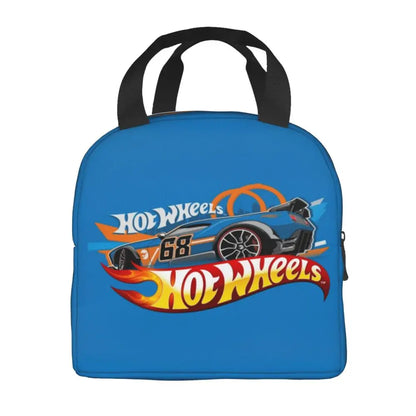 Custom Hot Wheels For Fans Thermal Insulated Lunch Bag Cartoon Sport Car Portable Lunch Container Travel Multifunction Food Box