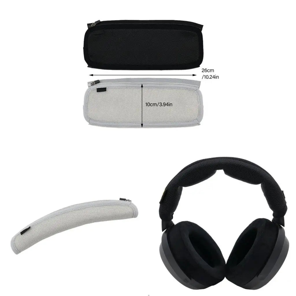 Ergonomic Headband Cushion Sleeve Replacement for HD490 Professional Headphone Stretchable Fabric Pressure Relief