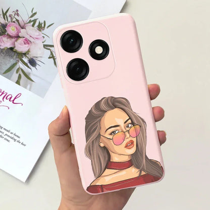For Tecno Spark 20 Case Spark 20C BG7n Prety Girls Butterfly Painted Phone Case For Tecno Spark 20 Pro Spark20 C Soft TPU Fundas