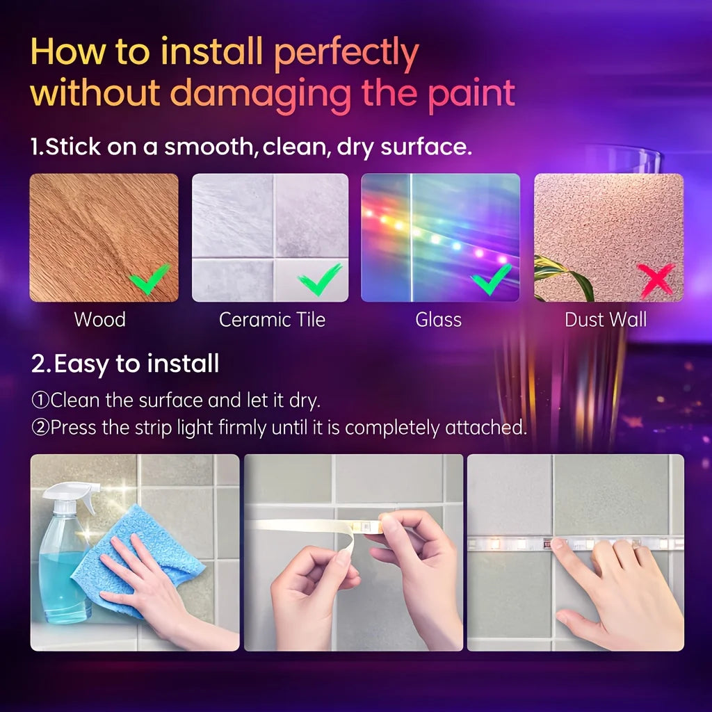LED USB Strip Light Color Changing 5050 RGB LED Flexible Lights with 24 Keys for Children Gaming Room Home Party TV Backlight