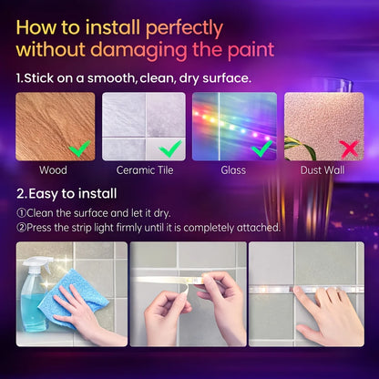 LED USB Strip Light Color Changing 5050 RGB LED Flexible Lights with 24 Keys for Children Gaming Room Home Party TV Backlight