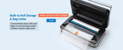 INKBIRD INK-VS04 Large Vacuum Sealer Dry/Wet/Liquid Food Sealed Packaging Kitchen Food Storage Seal Built-In Cutter&Storage Bags