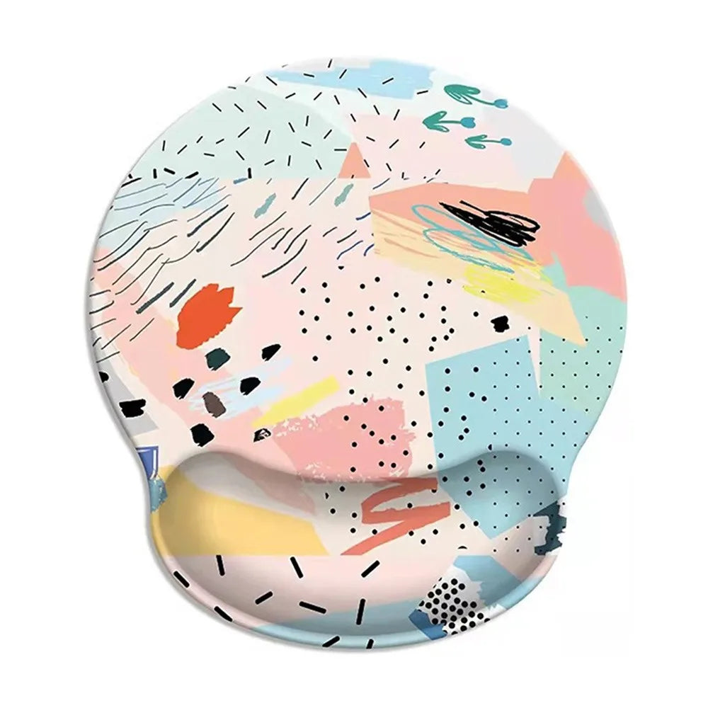 Gift Leopard Mouse Pad Ergonomic Gel Wrist Support Grey Non-Slip Base Wrist Rest Pad Typing and Pain Relief