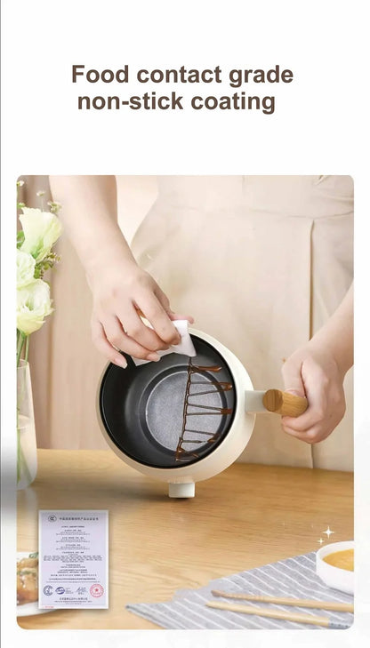 1.2L Electric Cooker Student Dormitory Low Power Noodle Cooker Multifunction Pot Portable Travel Mini Electric Hot Pot 200W