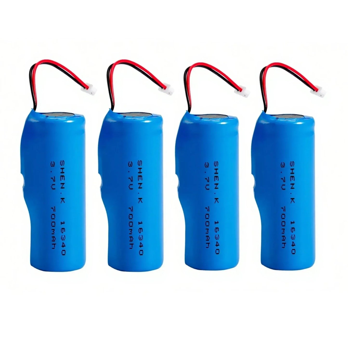 4PCS 16340 3.7V 700mAh Rechargeable Lithium Battery with Connector Wires CR123A For Camera Smoke alarm Monitor Flashlight Toy