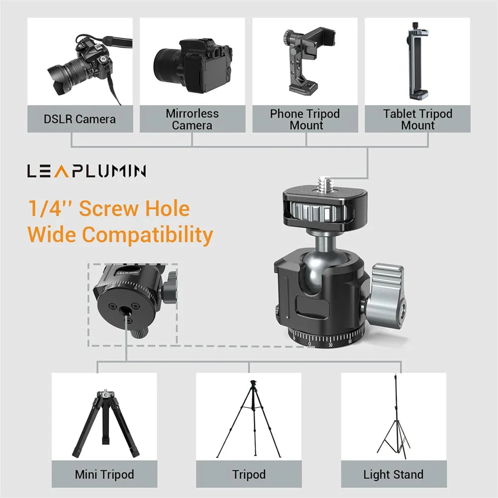Upgrade U-Vlog Lite Mini Tripod with 360 Ball Head & Cold Shoe Selfie Stick Tabletop Tripod for Iphone Android Phone DSLR Camera