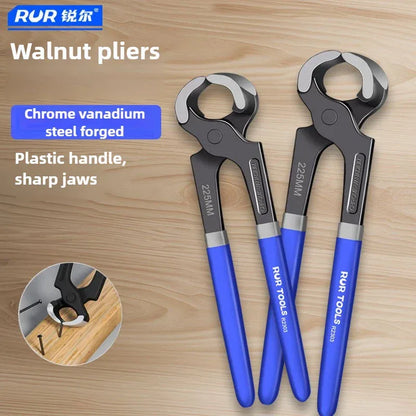 RUR Tower Pincers Non-slip Grips Pliers Flat Mouth Cattle Horse Hoof Nippers Snips Puller Hand Tools Pulling Nails Cutting Wires