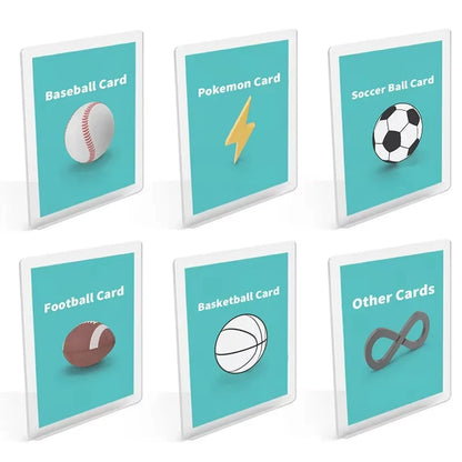 Card Sleeves Holder Game Cards  PVC Hard Plastic Toy Top  For Protectors Trading Storage Gift 3 x 4inches