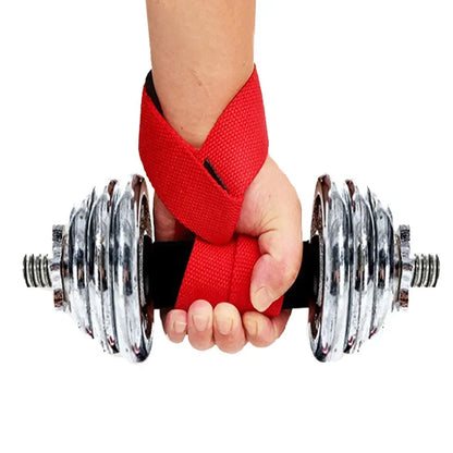 1Pair Non-slip Strap Gym Dumbbell Workout Weights Lifting Straps Crossfit Fitness Equipment Wrist Wrap Lift Exercise Training