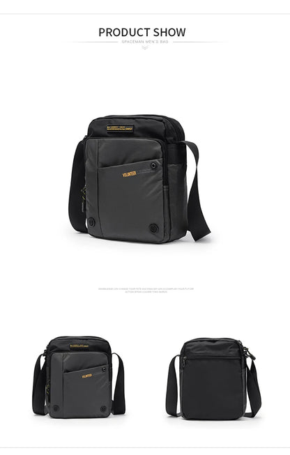 VOLUNTEER Shoulder Bag for Men New Light Weight Commuter Fashion Oxford Cloth Versatile Solid Phone Crossbody Bags Man 1698-08