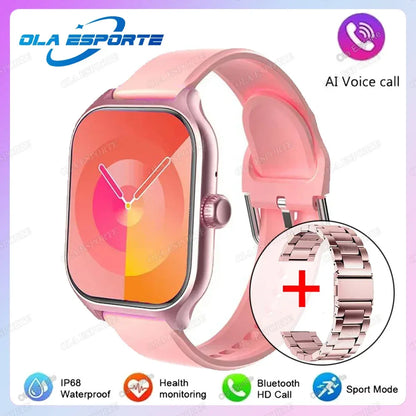 2.01'' Sports SmartWatch Fitness Clock Health Monitor Waterproof Smartwatch Wireless Call Watches For Men Women IOS Andriod 2025