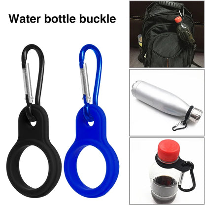 Silicone Kettle Hanging Buckle Carabiner Sports Water Bottle Holder Outdoor Camping Portable Water Bottle Hook Backpack Hanger
