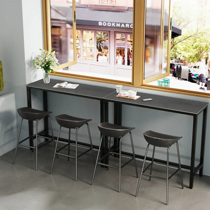 Slate Marble Kitchen Table Bar Table Pub Dining Counter High Table Breakfast Table, 4-6 Person, 120CM Long, Excluding Chairs  ﻿