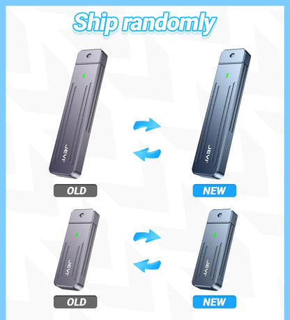 JEYI M.2 NVMe(USB 3.2 10Gbps)Direct-attach  Enclosure,USB-A Plug In-line Aluminum 2242 2280 SSD Case With Magnet Protective Case