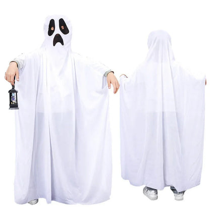 1 set of Halloween Cloak Party White Clothes Masquerade Kids Funny Ghost Cloak Halloween Ghost Festival Prank Party Decoration