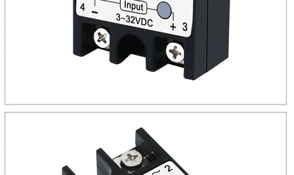 LCTC 1PCS SSR Solid State Relay DC To AC AC To AC DC To DC 10A 25A 40A 50A 60A 80A 100A Non-contact Relay 3-32VDC