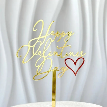 INS 14 Style Happy Valentine's Day Acrylic Cake Toppers Red Love Valentine's Day Cake Topper for  Valentine's Day Party Gifts