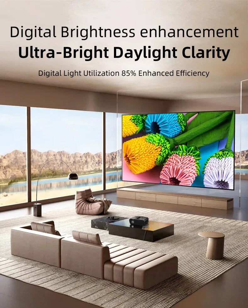 Smart 2K 4K Full HD 1080P Portable Projector Auto Focus Android WiFi Home Cinema Outdoor Game Video Beam Karaoke Projector