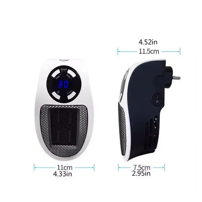 Remote Heater 500W Heater Portable Electric Heater Plug-in Wall Mounted Room Heater Home Appliance Heating Stove Mini Radiator