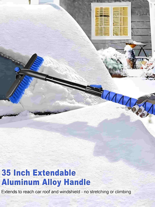 Ice Scraper and Brush for Car, Snow Brush and Ice Scraper with Foam Grip, Detachable Snow Scraper for SUV Truck Jeep Vehicle by PDG ibma