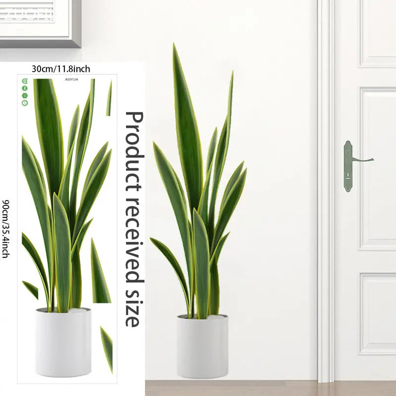 16 Styles Large Tropical Green Plants Wall Stickers Palm Leaves PVC Living Room Art Vinyl Poster Wallpaper Home Decoration Mural