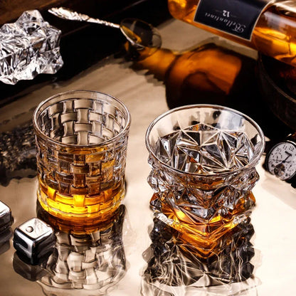 Whiskey Glasses,Engraved Whiskey Glass,Old Fashioned Whiskey Glasses,Classical Scotch Glasses,Perfect Gift for Scotch Lovers