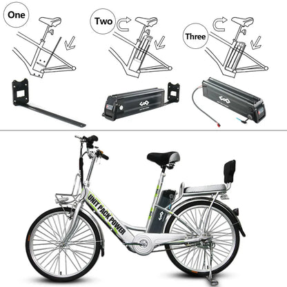 Silver Fish Ebike battery 36V 13Ah 17.5AH Electric Bicycle Battery 18650 Pack for 250W 350W 500W 750W Motor Kit