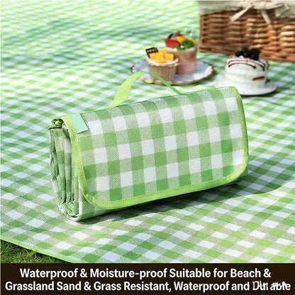 Outdoor Waterproof Picnic Mat Moistureproof Portable Beach Mat Ins Style Camping Picnic Blanket for Travel Camping Hiking