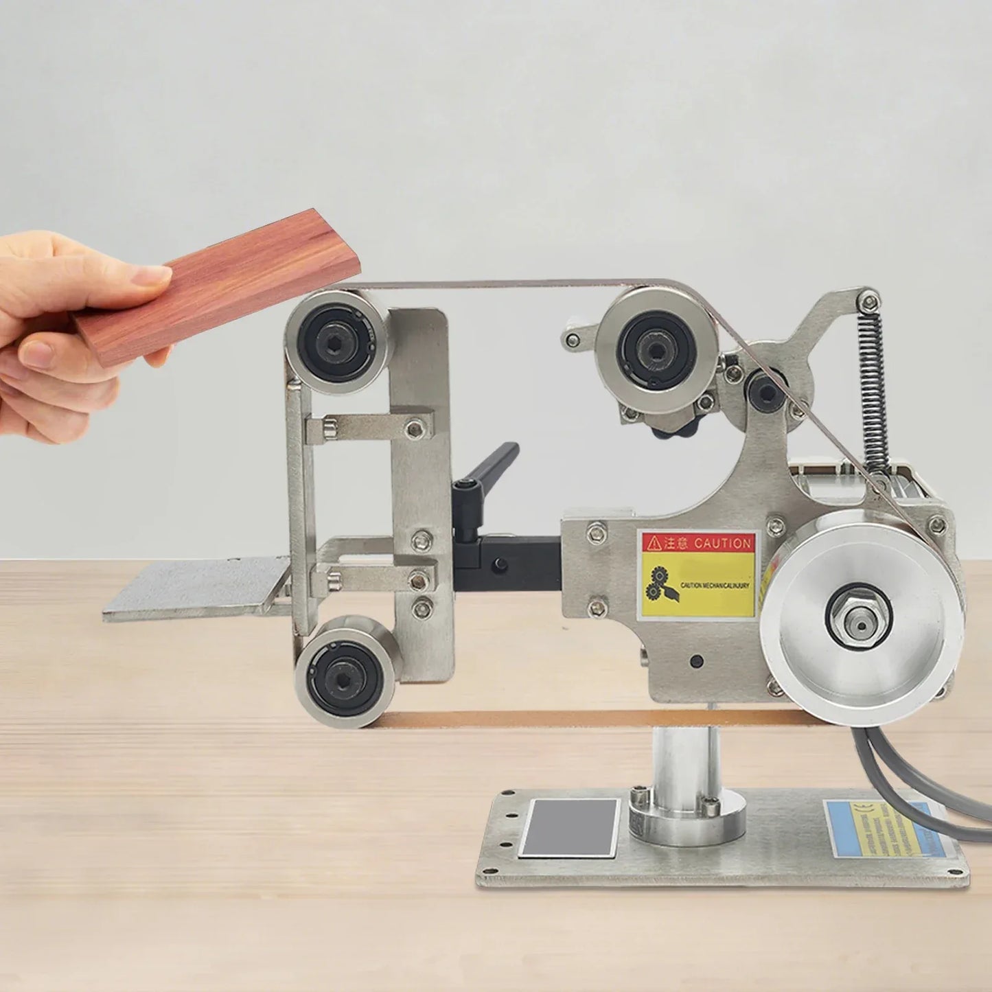 Multi-function Desktop Belt Machine,with Brushless Motor 762x25MM Belt Sander  Sharpener Polishing Grinding Machine