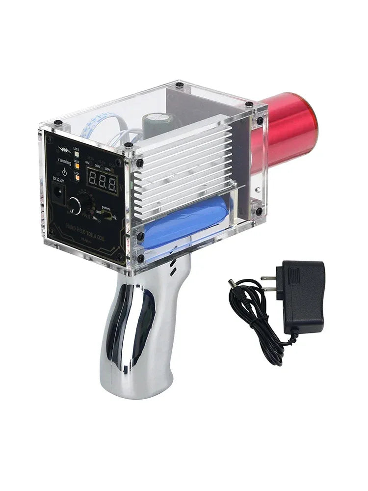 Third Generation Plus Official Enhanced Version 80W 6A Tesla Coil Gun Handheld Magnetic Energy Generator with Power Adapter