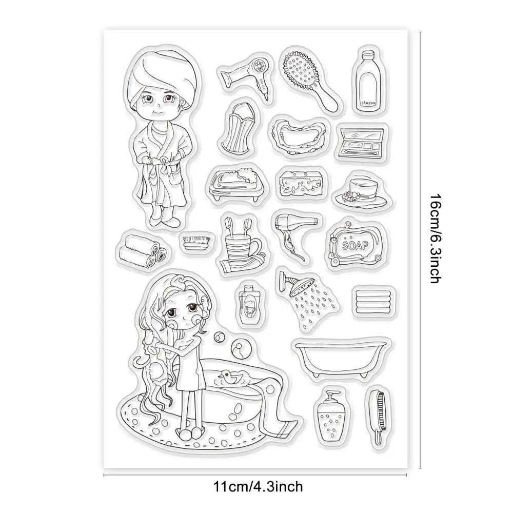 Animal Postman Silicone Clear Stamps Fox Hamster Rabbit Cat Transparent Stamps for Birthday Valentine's Day Cards Making DIY