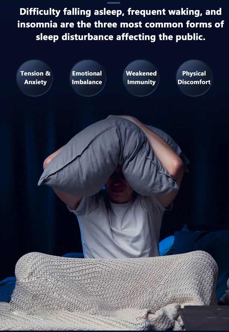 Lenovo Mini Smart Sleep Speaker Quickly Fall Asleep with This Handheld Microcurrent Low-Frequency Pulse Deep Sleep Aid Silver