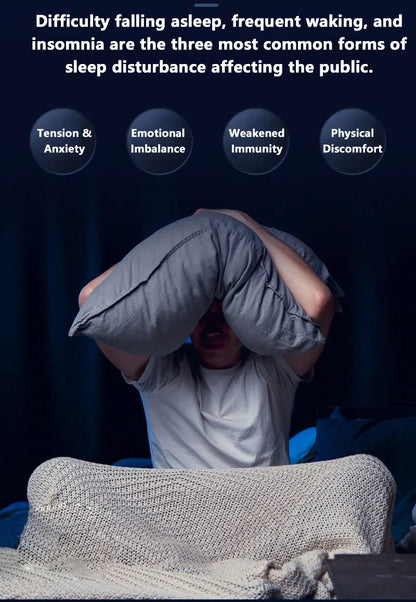 Lenovo Mini Smart Sleep Speaker Quickly Fall Asleep with This Handheld Microcurrent Low-Frequency Pulse Deep Sleep Aid Silver